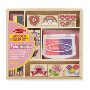 Drewniane pieczątki-stempelki - Przyjaźń - dla dziewczynek, 4+, Melissa&Doug