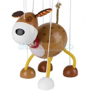 Drewniana marionetka wzór Pies, Goki 51755