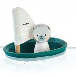Żaglówka z misiem polarnym - zabawka do kąpieli Plan Toys, PLTO-5712
