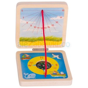 Kieszonkowy zegar słoneczny z kompasem