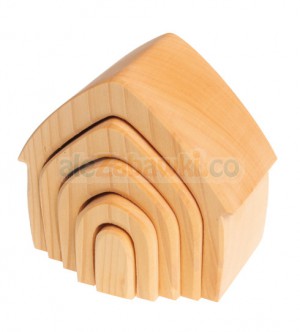 Drewniany domek, kolekcja naturalna, 1+, Grimm's