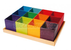 Zestaw kolorowych pudełek do sortowania, 3+, Grimm's