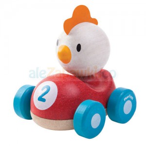 Drewniana wyścigówka kurczak, Plan Toys PLTO-5679