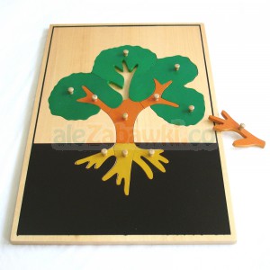 Puzzle drewniane - Duże drzewo - pomoce Montessori