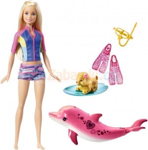 Barbie Delfiny z Magicznej Wyspy Nurkowanie z delfinem zestaw