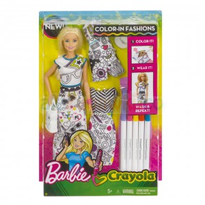 Barbie Crayola Zestaw Kolorowa Moda