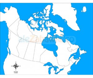 Kanada - mapa kontrolna, 5+, GoMontessori