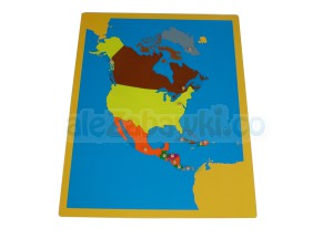Ameryka Północna - mapa puzzlowa, 5+, GoMontessori