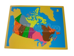 Kanada - mapa puzzlowa, 5+, GoMontessori