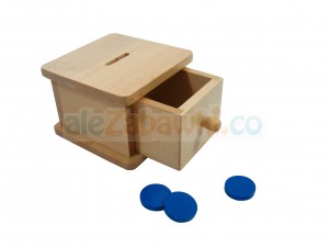 Pudełko z żetonami - pomoce Montessori