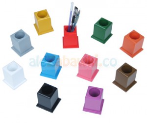Komplet 11 kolorowych kubeczków - pomoce Montessori