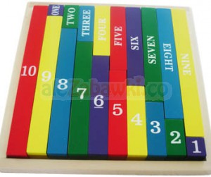 Kolorowe belki numeryczne nr 1 - pomoce Montessori