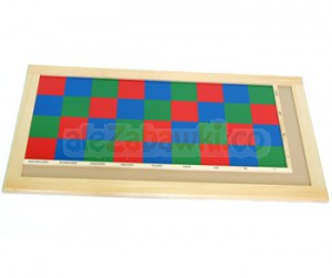 Kolorowa szachownica - pomoce Montessori