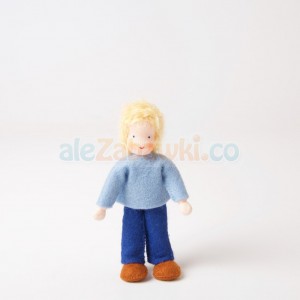 Lalka - Chłopiec z blond włosami, ~9cm, 3+, Abrosius