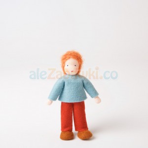 Lalka - Chłopiec z czerwonymi włosami, ~9cm, 3+, Ambrosius