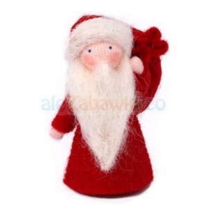 Lalka - Święty Mikołaj z workiem, 8-10cm, 3+, Ambrosius