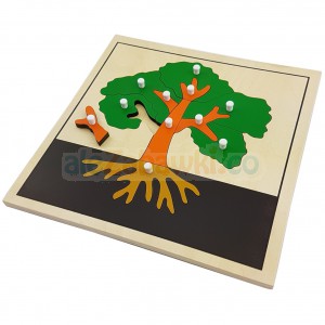 Puzzle botaniczne - Drzewo, 4+, GoMontessori
