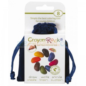 Kredki Crayon Rocks w aksamitnym woreczku - 8 kolorów, 3+, Crayon Rocks