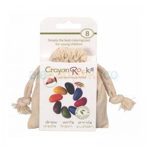 Kredki Crayon Rocks w bawełnianym woreczku - 8 kolorów, 3+, Crayon Rocks