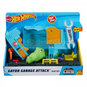 Hot Wheels City - Aligator w warsztacie FNB06, 4-8 lat, Mattel