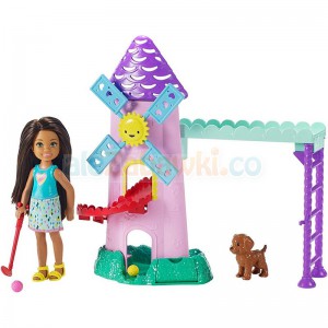 Barbie Klub Chelsea Mini golf - Zestaw z lalką FRL85, 3+, Mattel