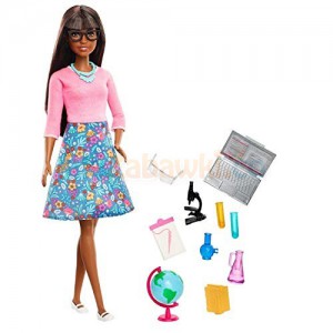 Barbie Lalka Nauczycielka z Akcesoriami GDJ35, 3+, Mattel