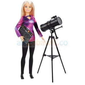 Barbie - Lalka National Geographic zestaw Barbie astrofizyk z teleskopem GDM47, 3+, Mattel