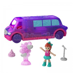 Polly Pocket - Otwierany pojazd Pollyville Party Limo GGC41, 4+, Mattel