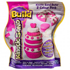 Kinetic Sand Build - piasek konstrukcyjny 2 kolory różowy-biały 454g