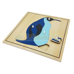 Puzzle zoologiczne - Pingwin, 4+, GoMontessori