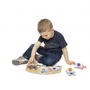 Drewniane puzzle Farma Jumbo z uchwytami, 12m+, Melissa&Doug