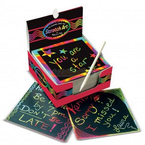 Tęczowe mini karteczki do zdrapywania Scratch Art, 4+, Melissa&Doug