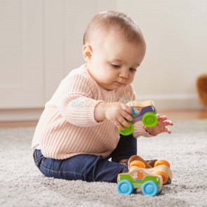 Drewniane autka ze zwierzakami (nakładanie), 9m+, Melissa&Doug