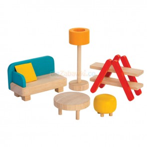 Mebelki dla lalek Salon, Plan Toys PLTO-7347