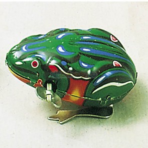 Skacząca żabka, zabawka do nakręcania, Goki