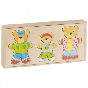 Puzzle przebieranki misie, 3+, Goki