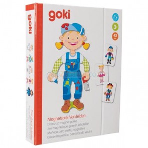 Układanka z magnesami w formie książki, dziewczynka, 3+, Goki