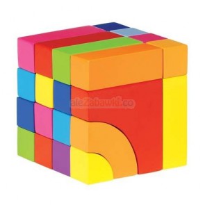 Drewniana kostka-mozaika, zestaw klocków, Goki 58660