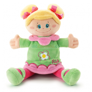 Pluszowa lalka przytulanka w zielonej sukience, 0+, 24cm, Trudi