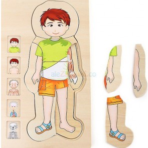 Układanka dla dzieci, Lekcja anatomii z Tomkiem, 3+, small foot design