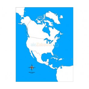 Ameryka Północna - mapa kontrolna, 5+, GoMontessori