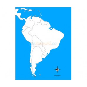 Ameryka Południowa - mapa kontrolna, 5+, GoMontessori