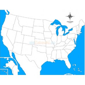 USA - mapa kontrolna, 5+, GoMontessori