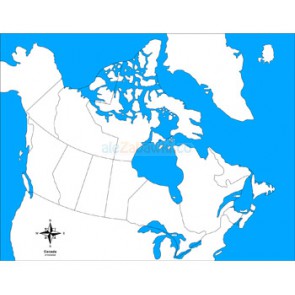 Kanada - mapa kontrolna, 5+, GoMontessori