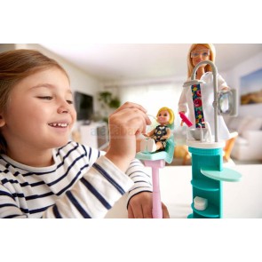 Barbie - Kariera mebelki - gabinet dentystyczny + dwie lalki blondynki FXP16, 3+, Mattel