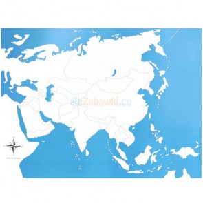 Azja - mapa kontrolna, 5+, GoMontessori