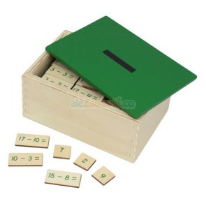 Odejmowanie - pudełko z zadaniami, 6+, GoMontessori