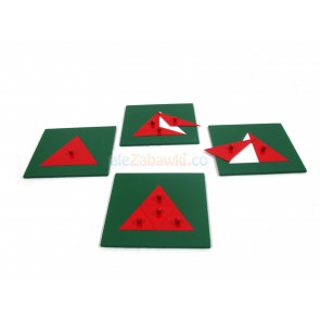 Metalowe trójkąty - pomoce Montessori 