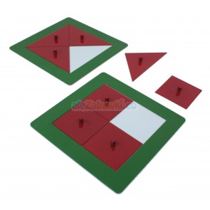 Metalowe kwadraty - pomoce Montessori
