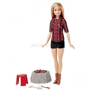 Lalka Barbie Na biwaku blondynka FDB43/FDB44